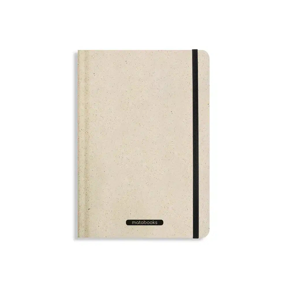 Vegan produziertes Notizbuch, Skizzenbuch, Tagebuch, Achtsamkeitstagebuch, Reisetagebuch, Dankbarkeitstagebuch, Bullet Journal, Planer, Terminplaner, Uni-Planer, Kalender, Wochenplaner, Rezeptbuch, Schreibheft oder Schreibblock A5 Nari aus Graspapier und Süßgraspapier von matabooks