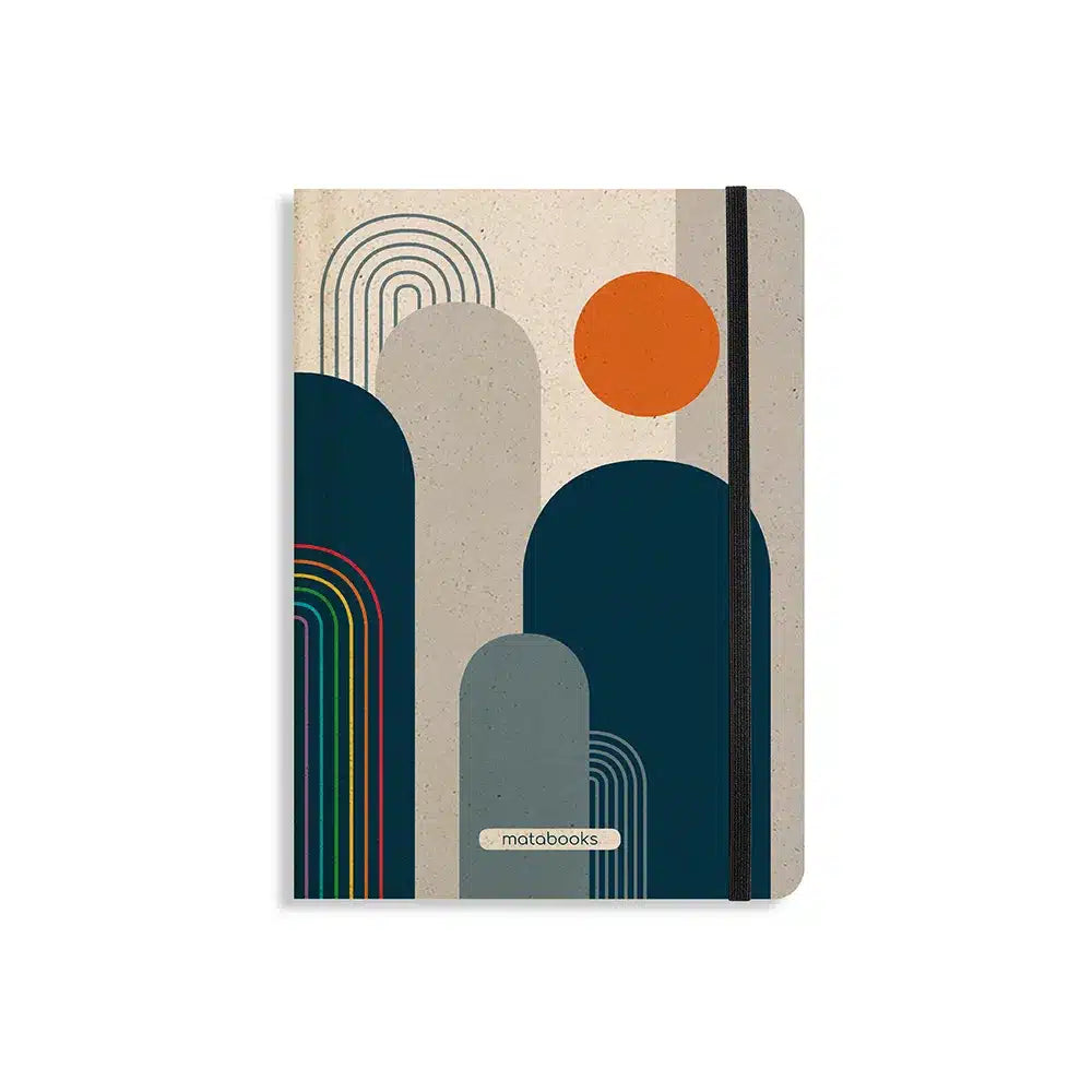 Vegan produziertes Notizbuch, Skizzenbuch, Tagebuch, Achtsamkeitstagebuch, Reisetagebuch, Dankbarkeitstagebuch, Bullet Journal, Planer, Terminplaner, Uni-Planer, Kalender, Wochenplaner, Rezeptbuch, Schreibheft oder Schreibblock A5 Nari aus Graspapier und Süßgraspapier von matabooks