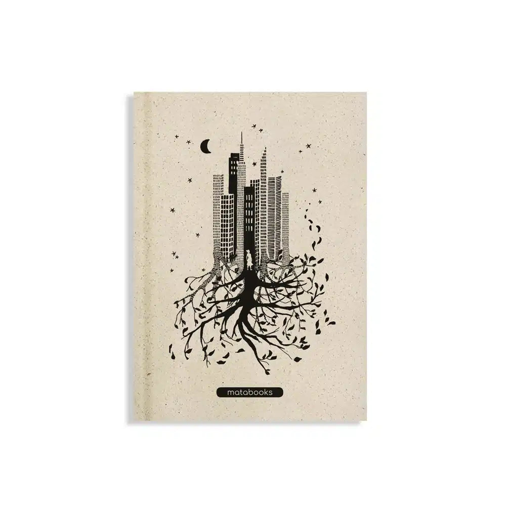 Vegan produziertes Notizbuch, Skizzenbuch, Tagebuch, Achtsamkeitstagebuch, Reisetagebuch, Dankbarkeitstagebuch, Bullet Journal, Planer, Terminplaner, Uni-Planer, Kalender, Wochenplaner, Rezeptbuch, Schreibheft oder Schreibblock A5 Jana aus Graspapier von matabooks