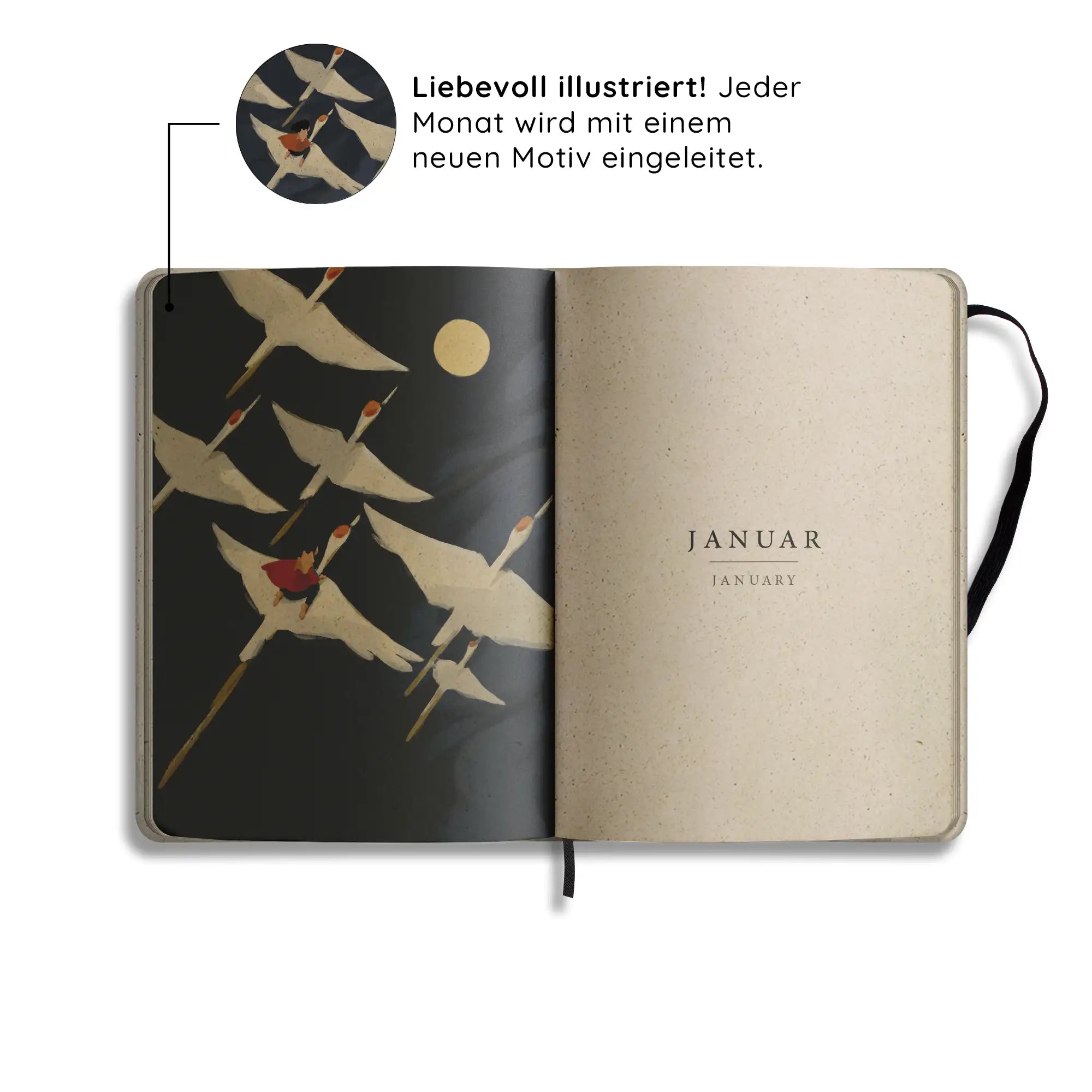 Vegan produzierter Jahresplaner, Jahreskalender, Kalender, Familienkalender, Notizbuch, Tagebuch, Terminplaner, Achtsamkeitstagebuch, Bullet Journal, Reisetagebuch, Dankbarkeitstagebuch, Hausaufgabenheft, Uni-Planer, Taschenkalender, Buchkalender, Business-Planer, Wochenplaner A5 aus Graspapier von matabooks