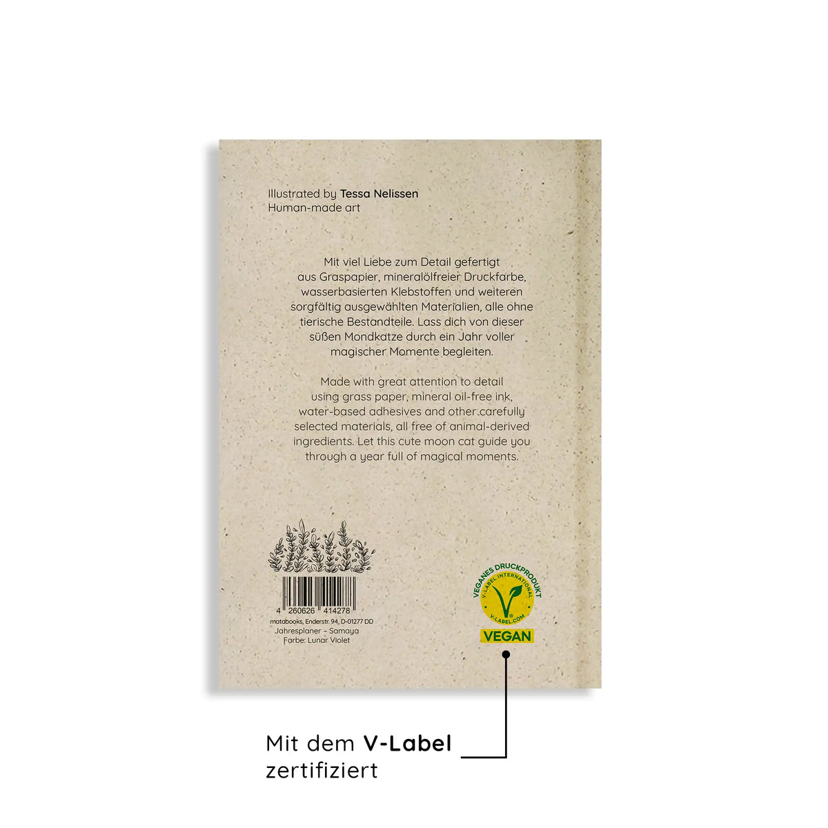 Vegan produzierter Jahresplaner, Jahreskalender, Kalender, Familienkalender, Notizbuch, Tagebuch, Terminplaner, Achtsamkeitstagebuch, Bullet Journal, Reisetagebuch, Dankbarkeitstagebuch, Hausaufgabenheft, Uni-Planer, Taschenkalender, Buchkalender, Business-Planer, Wochenplaner A6 aus Graspapier von matabooks