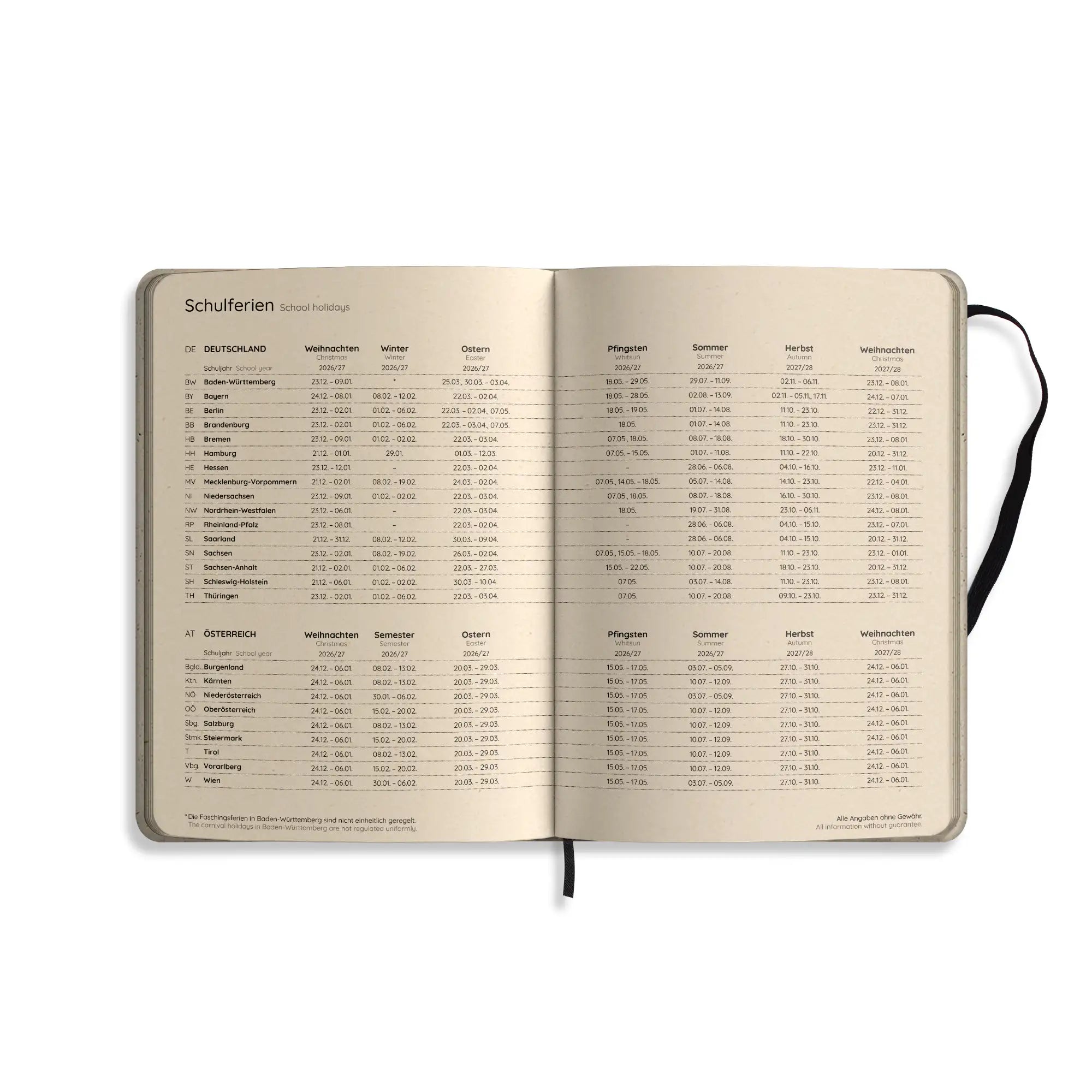 Vegan produzierter Jahresplaner, Jahreskalender, Kalender, Familienkalender, Notizbuch, Tagebuch, Terminplaner, Achtsamkeitstagebuch, Bullet Journal, Reisetagebuch, Dankbarkeitstagebuch, Hausaufgabenheft, Uni-Planer, Taschenkalender, Buchkalender, Business-Planer, Wochenplaner A5 aus Graspapier und Süßgraspapier von matabooks