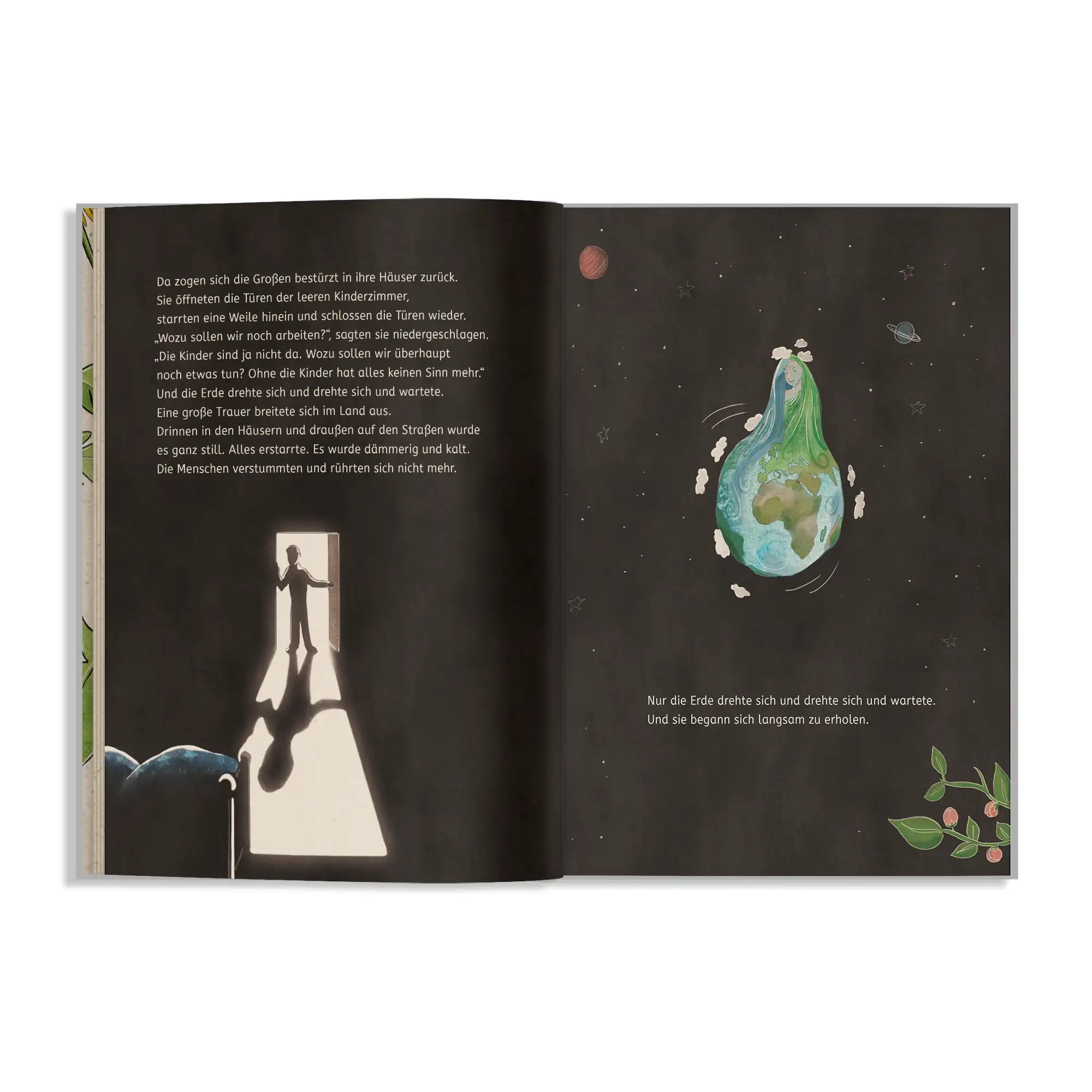 Vegan produziertes Kinderbuch, Vorlesebuch, Bilderbuch, Geschenk für Kinder, Buch zum gemeinsamen Lesen, für Zuhause, Kita, Kindergarten, Grundschule aus Graspapier und Süßgraspapier Format 215 x 265 x 10 mm von matabooks