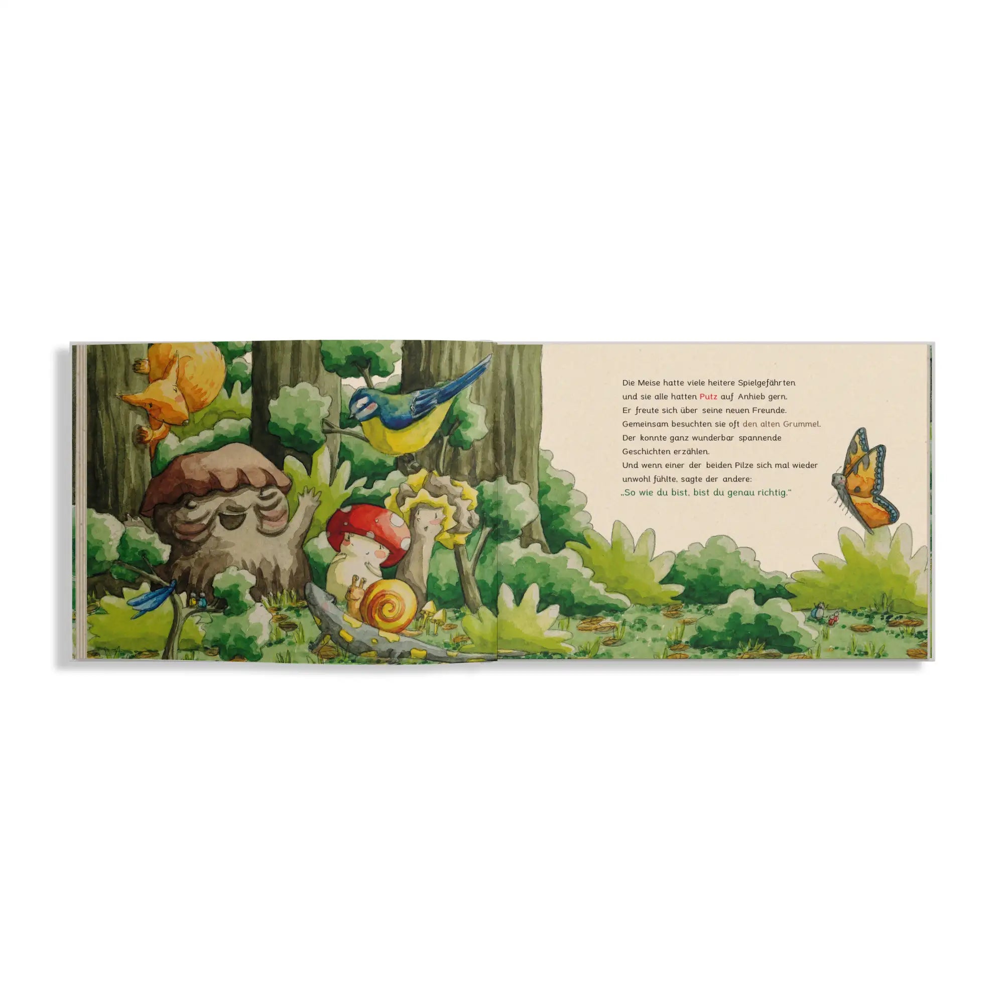 Vegan produziertes Kinderbuch, Vorlesebuch, Bilderbuch, Geschenk für Kinder, Buch zum gemeinsamen Lesen, für Zuhause, Kita, Kindergarten, Grundschule aus Graspapier und Süßgraspapier Format 265 x 215 x 10 mm von matabooks