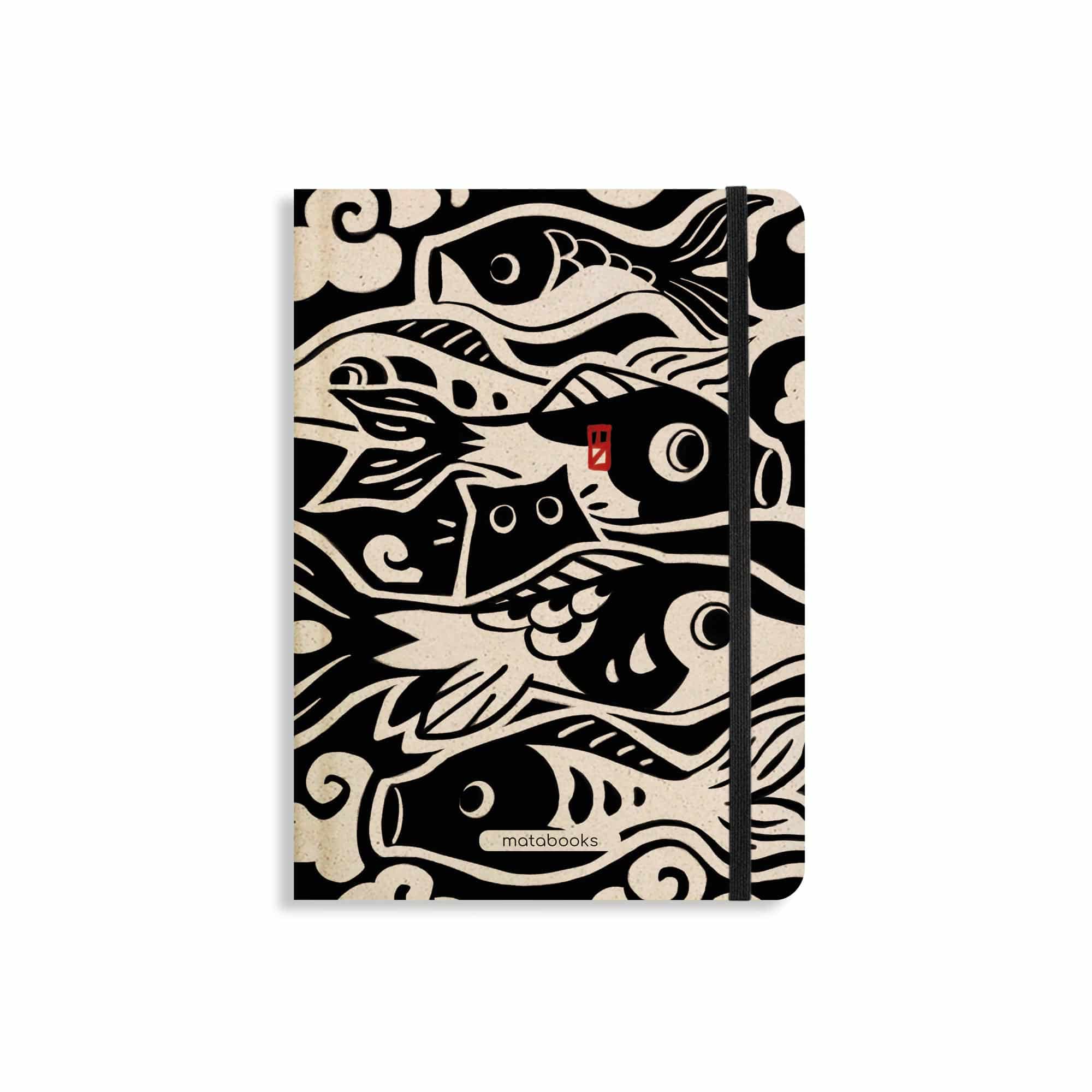 Vegan produziertes Notizbuch, Skizzenbuch, Tagebuch, Achtsamkeitstagebuch, Reisetagebuch, Dankbarkeitstagebuch, Bullet Journal, Planer, Terminplaner, Uni-Planer, Kalender, Wochenplaner, Rezeptbuch, Schreibheft oder Schreibblock A5 Nari aus Graspapier und Süßgraspapier von matabooks