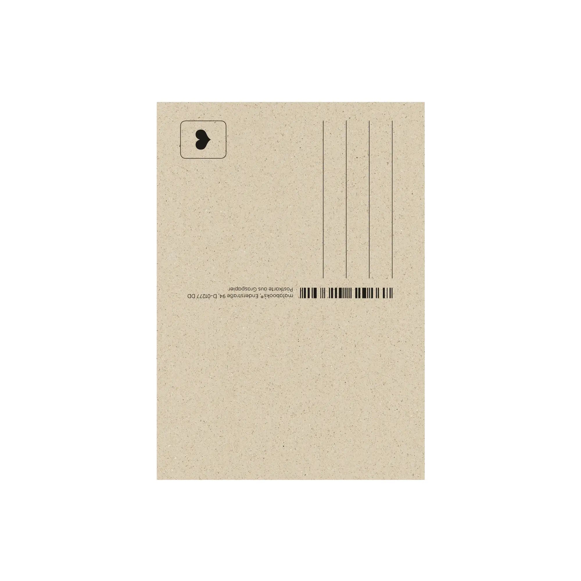 Vegan produzierte A6 Postkarte, Grußkarte, Dankeskarte, Geburtstagskarte, Einladungskarte, Glückwunschkarte, Geschenkbeilage oder Karte zum Verschenken aus Graspapier von matabooks
