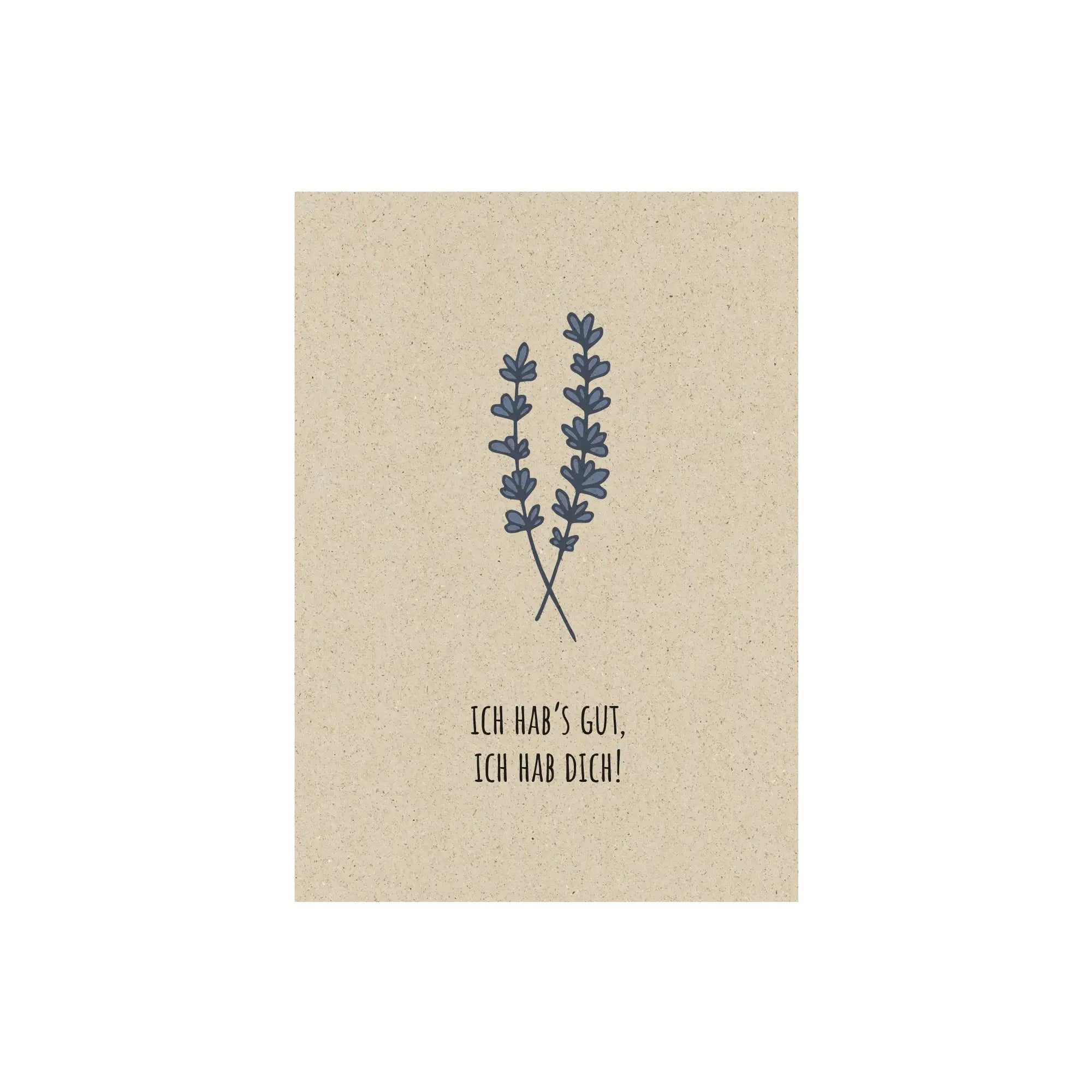 Vegan produzierte A6 Postkarte, Grußkarte, Dankeskarte, Geburtstagskarte, Einladungskarte, Glückwunschkarte, Geschenkbeilage oder Karte zum Verschenken aus Graspapier von matabooks