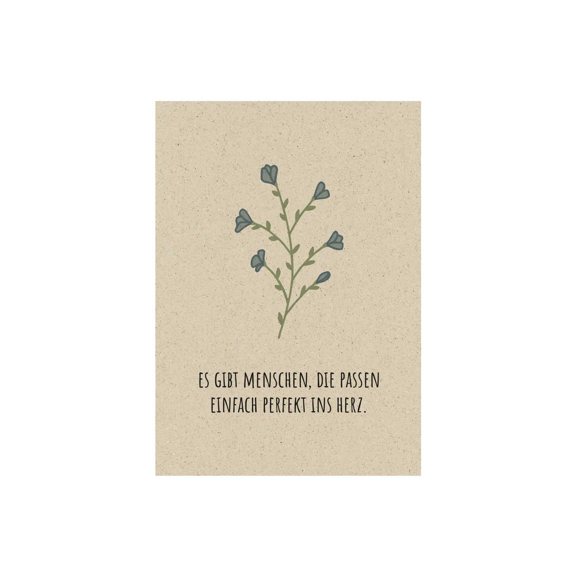 Vegan produzierte A6 Postkarte, Grußkarte, Dankeskarte, Geburtstagskarte, Einladungskarte, Glückwunschkarte, Geschenkbeilage oder Karte zum Verschenken aus Graspapier von matabooks