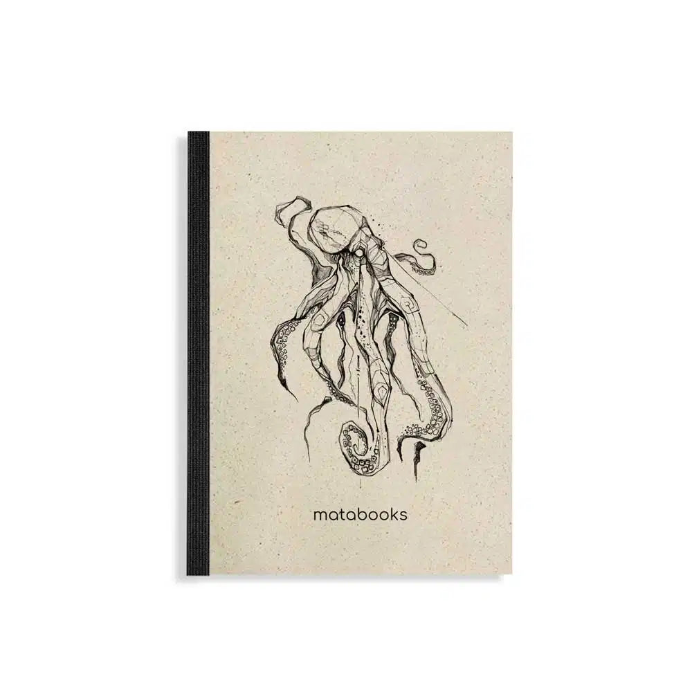 Vegan produziertes Notizbuch, Skizzenbuch, Tagebuch, Achtsamkeitstagebuch, Reisetagebuch, Dankbarkeitstagebuch, Bullet Journal, Rezeptbuch, Schreibheft oder Schreibblock A6 Dahara aus Graspapier von matabooks