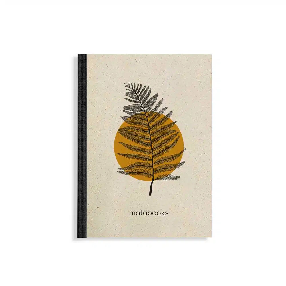 Vegan produziertes Notizbuch, Skizzenbuch, Tagebuch, Achtsamkeitstagebuch, Reisetagebuch, Dankbarkeitstagebuch, Bullet Journal, Rezeptbuch, Schreibheft oder Schreibblock A6 Dahara aus Graspapier von matabooks