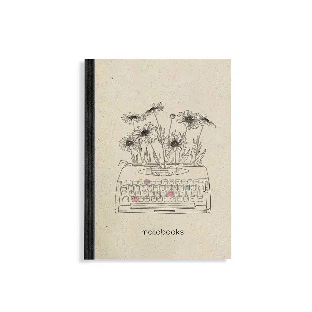 Vegan produziertes Notizbuch, Skizzenbuch, Tagebuch, Achtsamkeitstagebuch, Reisetagebuch, Dankbarkeitstagebuch, Bullet Journal, Rezeptbuch, Schreibheft oder Schreibblock A6 Dahara aus Graspapier von matabooks