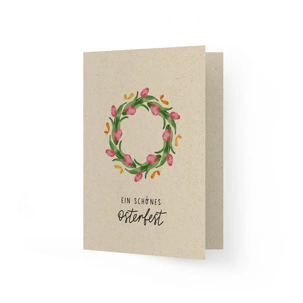 Vegan produzierte A6 Grußkarte, Dankeskarte, Geburtstagskarte, Einladungskarte, Glückwunschkarte, Geschenkbeilage oder Karte zum Verschenken aus Graspapier von matabooks