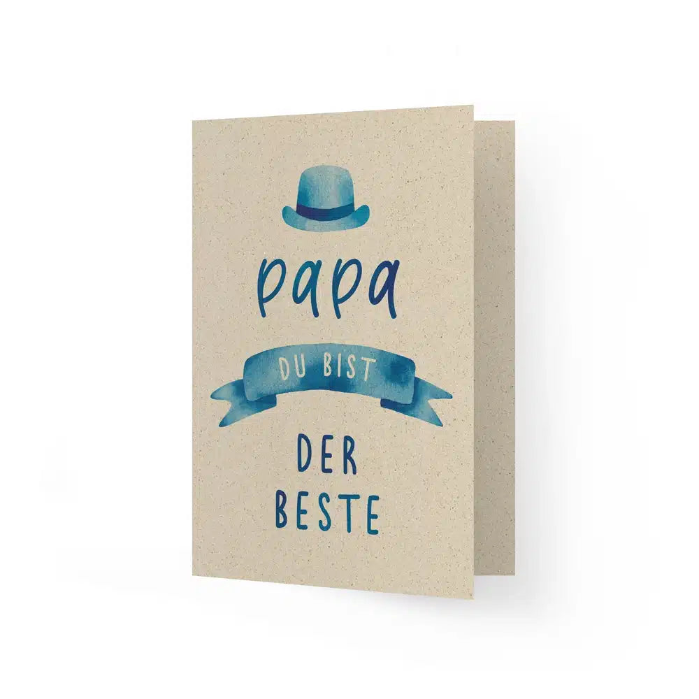 Vegan produzierte A6 Grußkarte, Dankeskarte, Geburtstagskarte, Einladungskarte, Glückwunschkarte, Geschenkbeilage oder Karte zum Verschenken aus Graspapier von matabooks