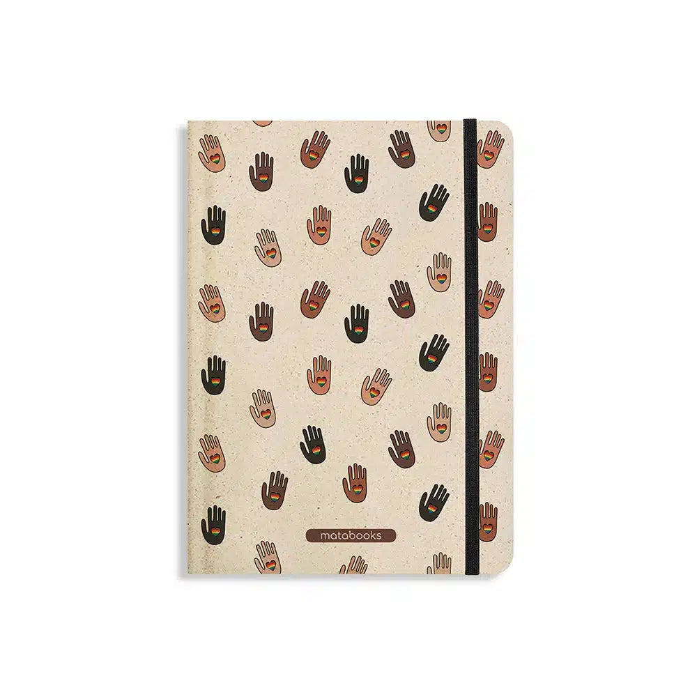 Vegan produziertes Notizbuch, Skizzenbuch, Tagebuch, Achtsamkeitstagebuch, Reisetagebuch, Dankbarkeitstagebuch, Bullet Journal, Planer, Terminplaner, Uni-Planer, Kalender, Wochenplaner, Rezeptbuch, Schreibheft oder Schreibblock A5 Nari aus Graspapier und Süßgraspapier von matabooks