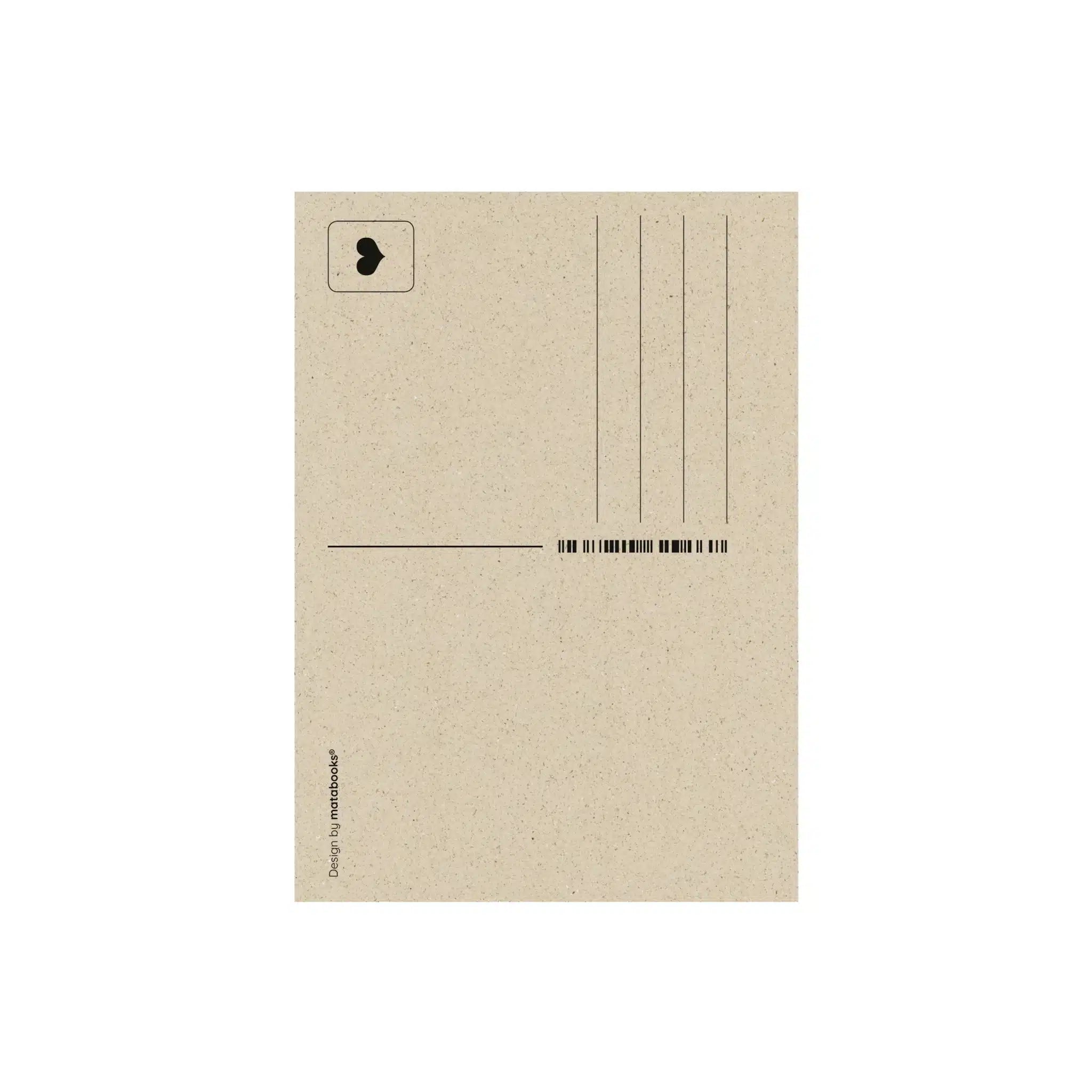 Vegan produzierte A6 Postkarte, Grußkarte, Dankeskarte, Geburtstagskarte, Einladungskarte, Glückwunschkarte, Geschenkbeilage oder Karte zum Verschenken aus Graspapier von matabooks