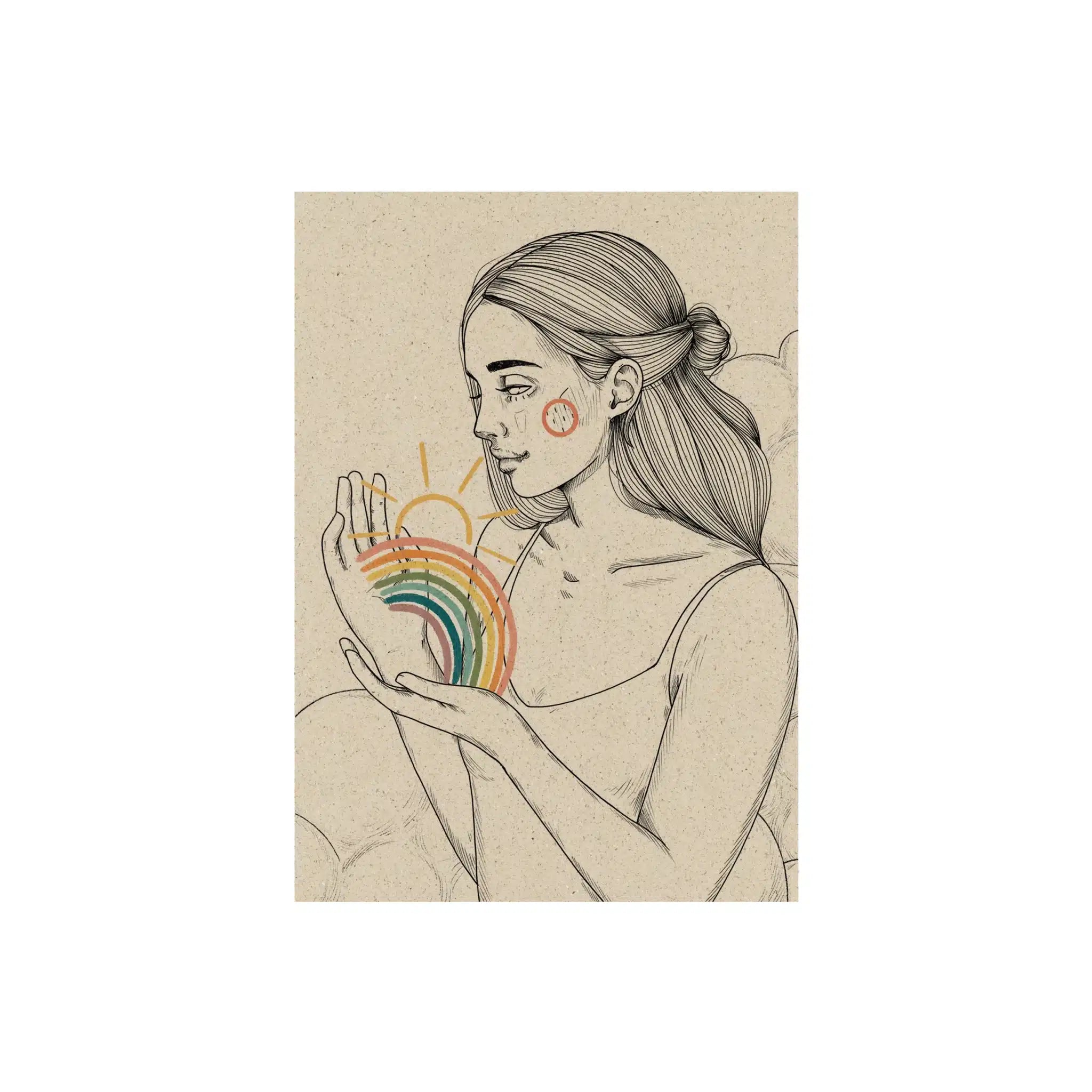 Vegan produzierte A6 Postkarte, Grußkarte, Dankeskarte, Geburtstagskarte, Einladungskarte, Glückwunschkarte, Geschenkbeilage oder Karte zum Verschenken aus Graspapier von matabooks