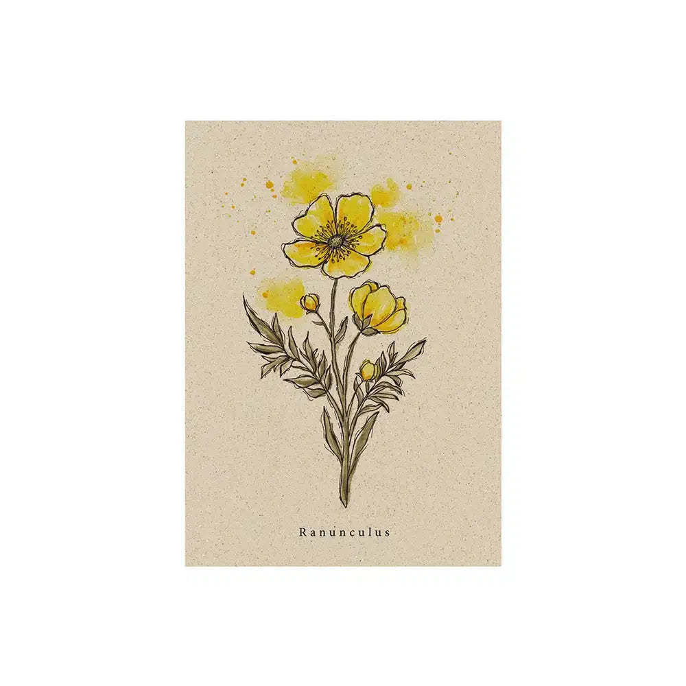 Vegan produzierte A6 Postkarte, Grußkarte, Dankeskarte, Geburtstagskarte, Einladungskarte, Glückwunschkarte, Geschenkbeilage oder Karte zum Verschenken aus Graspapier von matabooks