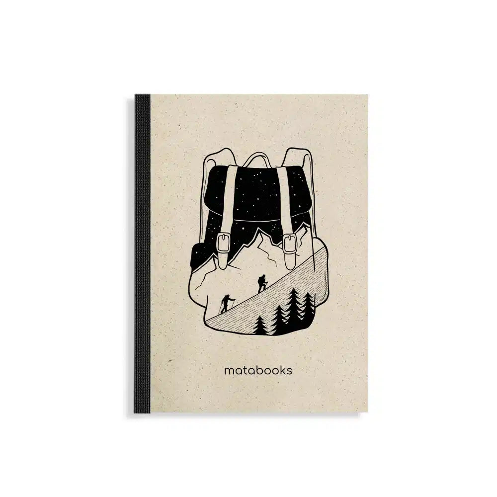 Vegan produziertes Notizbuch, Skizzenbuch, Tagebuch, Achtsamkeitstagebuch, Reisetagebuch, Dankbarkeitstagebuch, Bullet Journal, Rezeptbuch, Schreibheft oder Schreibblock A6 Dahara aus Graspapier von matabooks
