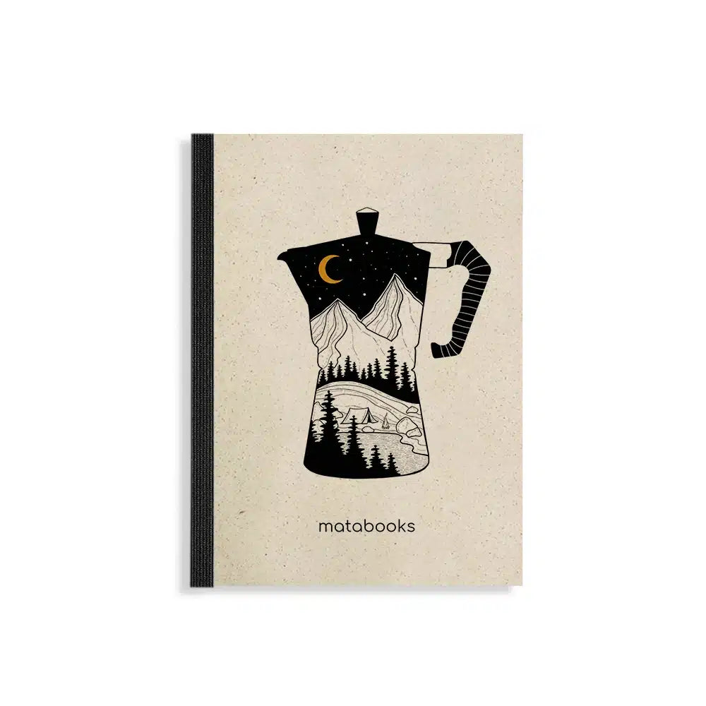 Vegan produziertes Notizbuch, Skizzenbuch, Tagebuch, Achtsamkeitstagebuch, Reisetagebuch, Dankbarkeitstagebuch, Bullet Journal, Rezeptbuch, Schreibheft oder Schreibblock A6 Dahara aus Graspapier von matabooks