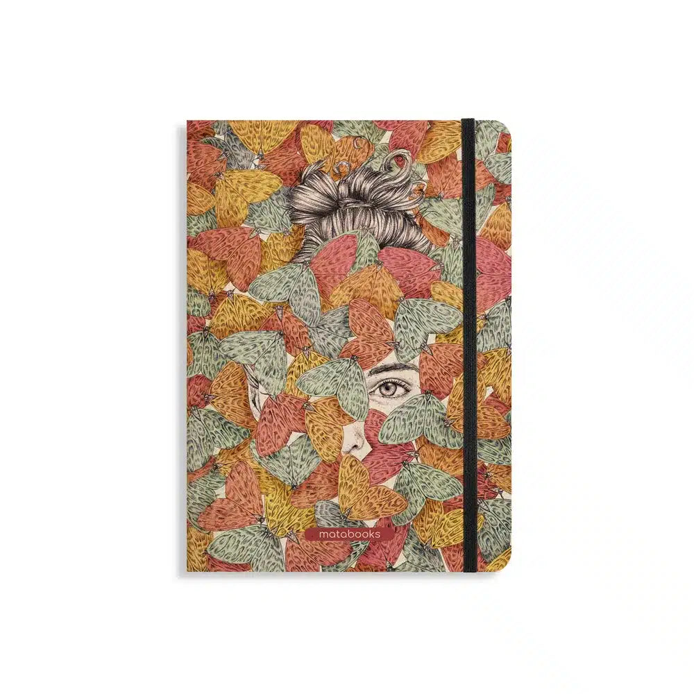 Vegan produziertes Notizbuch, Skizzenbuch, Tagebuch, Achtsamkeitstagebuch, Reisetagebuch, Dankbarkeitstagebuch, Bullet Journal, Planer, Terminplaner, Uni-Planer, Kalender, Wochenplaner, Rezeptbuch, Schreibheft oder Schreibblock A5 Nari aus Graspapier und Süßgraspapier von matabooks