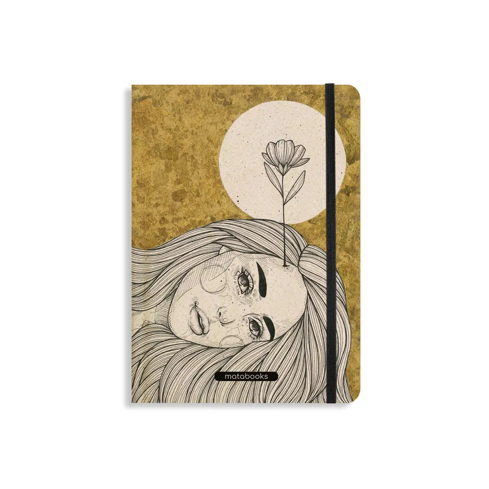 Vegan produziertes Notizbuch, Skizzenbuch, Tagebuch, Achtsamkeitstagebuch, Reisetagebuch, Dankbarkeitstagebuch, Bullet Journal, Planer, Terminplaner, Uni-Planer, Kalender, Wochenplaner, Rezeptbuch, Schreibheft oder Schreibblock A5 Nari aus Graspapier und Süßgraspapier von matabooks