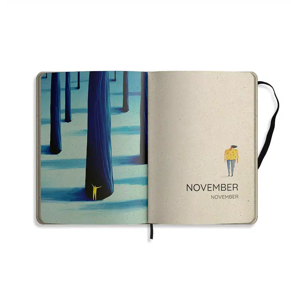 Vegan produzierter Jahresplaner, Jahreskalender, Kalender, Familienkalender, Notizbuch, Tagebuch, Terminplaner, Achtsamkeitstagebuch, Bullet Journal, Reisetagebuch, Dankbarkeitstagebuch, Hausaufgabenheft, Uni-Planer, Taschenkalender, Buchkalender, Business-Planer, Wochenplaner A5 aus Graspapier von matabooks
