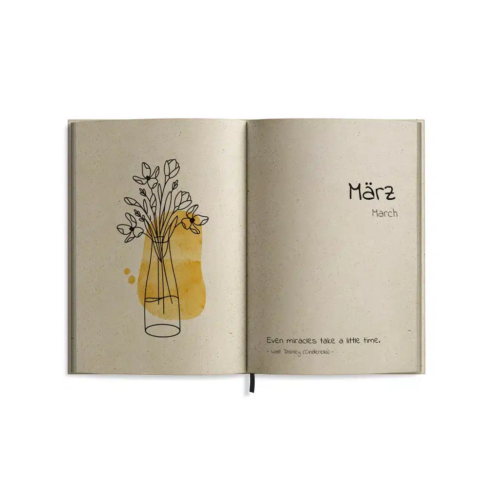 Vegan produzierter Jahresplaner, Jahreskalender, Kalender, Familienkalender, Notizbuch, Tagebuch, Terminplaner, Achtsamkeitstagebuch, Bullet Journal, Reisetagebuch, Dankbarkeitstagebuch, Hausaufgabenheft, Uni-Planer, Taschenkalender, Buchkalender, Business-Planer, Wochenplaner A6 aus Graspapier von matabooks