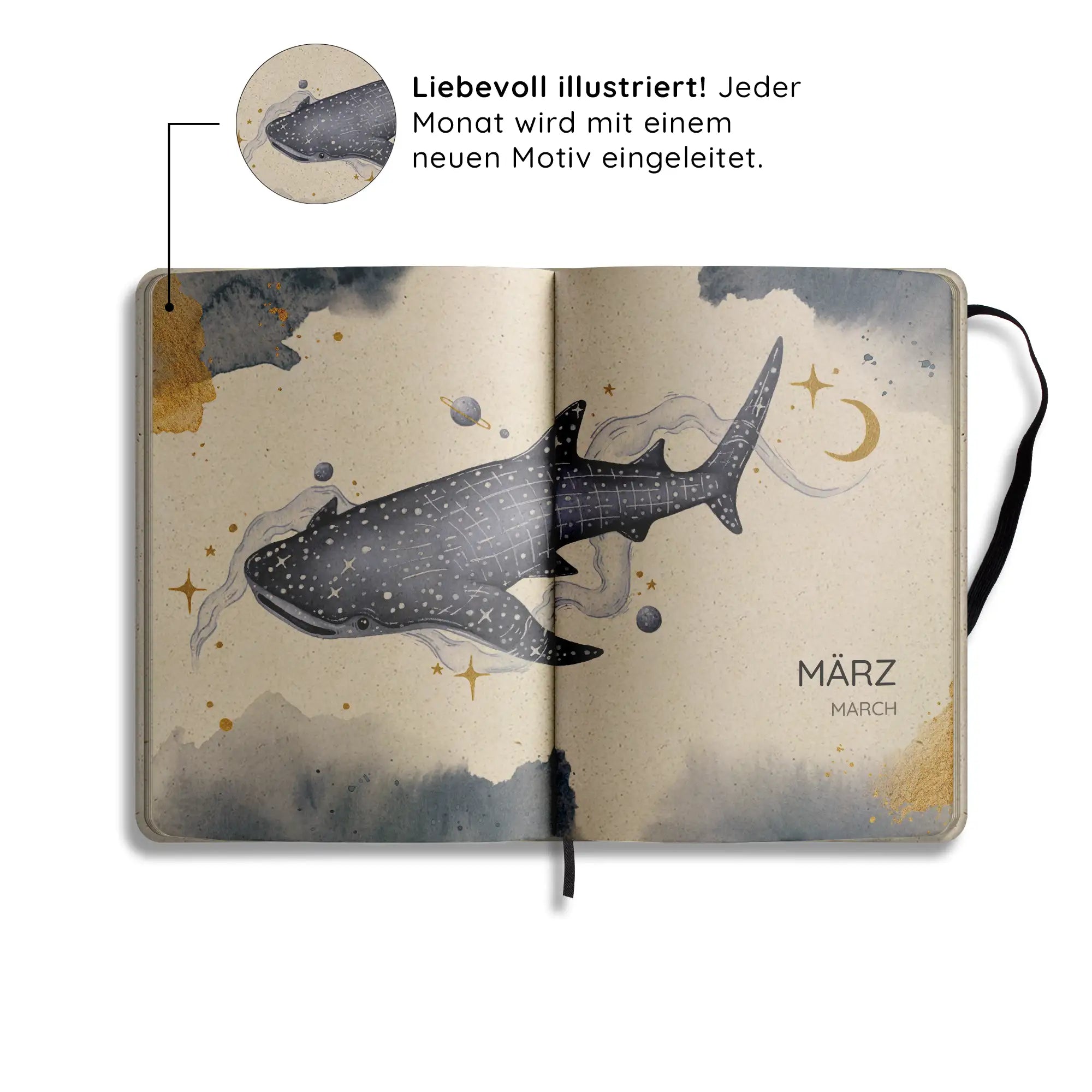 Vegan produzierter Jahresplaner, Jahreskalender, Kalender, Familienkalender, Notizbuch, Tagebuch, Terminplaner, Achtsamkeitstagebuch, Bullet Journal, Reisetagebuch, Dankbarkeitstagebuch, Hausaufgabenheft, Uni-Planer, Taschenkalender, Buchkalender, Business-Planer, Wochenplaner A5 aus Graspapier von matabooks