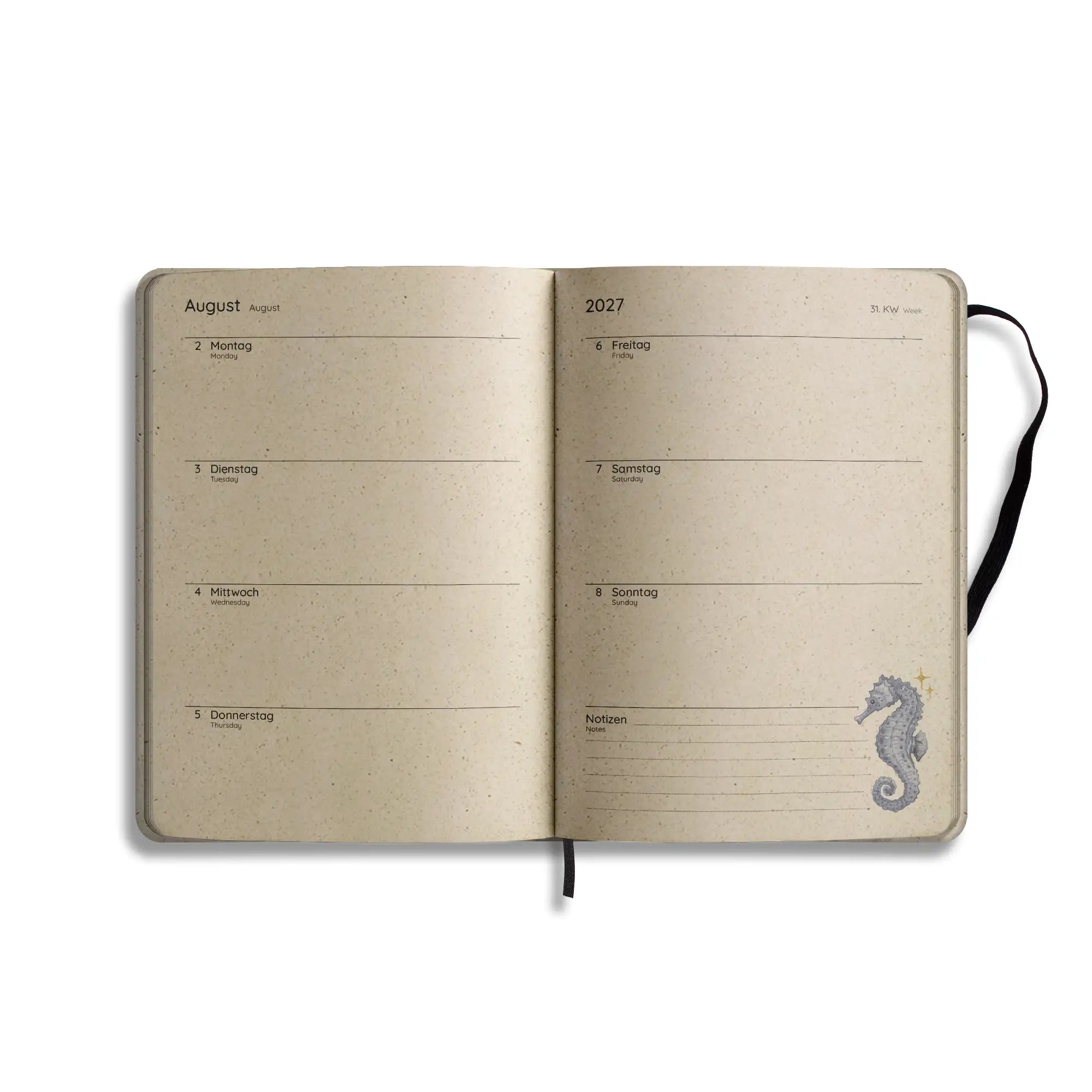 Vegan produzierter Jahresplaner, Jahreskalender, Kalender, Familienkalender, Notizbuch, Tagebuch, Terminplaner, Achtsamkeitstagebuch, Bullet Journal, Reisetagebuch, Dankbarkeitstagebuch, Hausaufgabenheft, Uni-Planer, Taschenkalender, Buchkalender, Business-Planer, Wochenplaner A5 aus Graspapier von matabooks