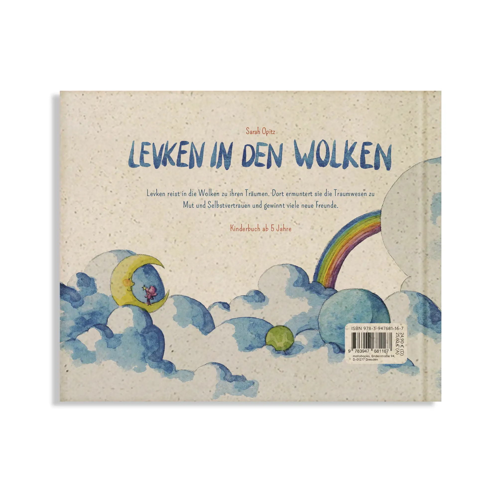 Vegan produziertes Kinderbuch, Vorlesebuch, Bilderbuch, Geschenk für Kinder, Buch zum gemeinsamen Lesen, für Zuhause, Kita, Kindergarten, Grundschule aus Graspapier und Süßgraspapier Format 265 x 215 x 10 mm von matabooks
