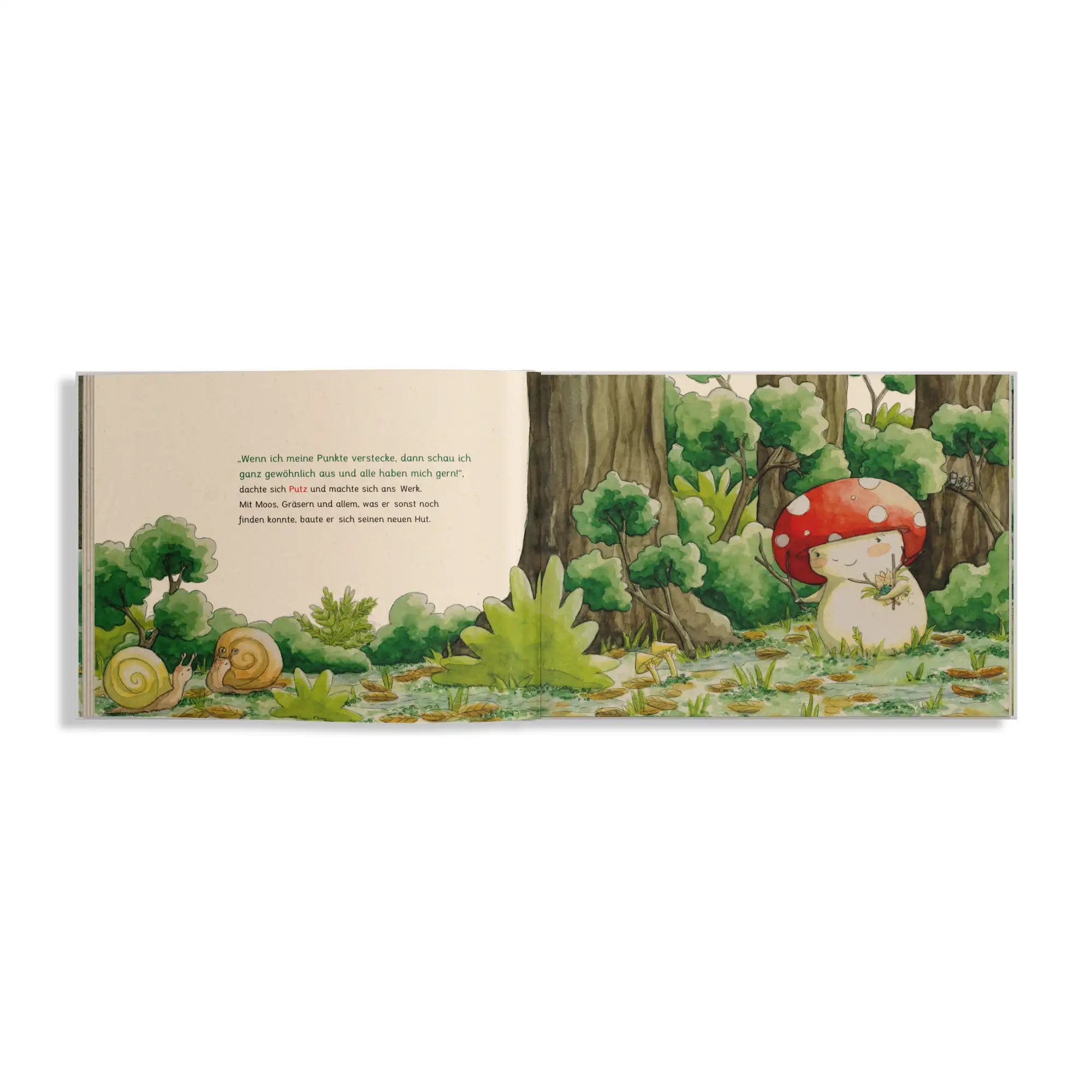Vegan produziertes Kinderbuch, Vorlesebuch, Bilderbuch, Geschenk für Kinder, Buch zum gemeinsamen Lesen, für Zuhause, Kita, Kindergarten, Grundschule aus Graspapier und Süßgraspapier Format 265 x 215 x 10 mm von matabooks