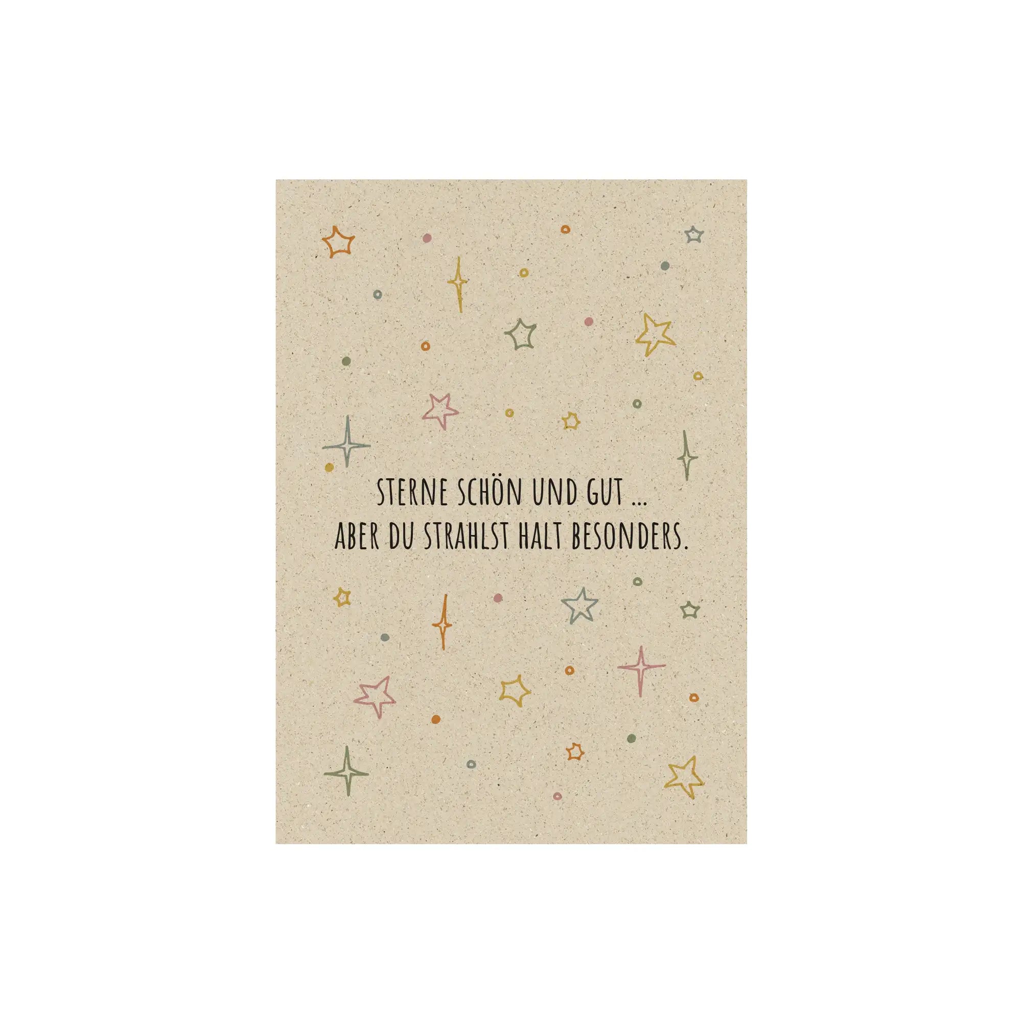 Vegan produzierte A6 Postkarte, Grußkarte, Dankeskarte, Geburtstagskarte, Einladungskarte, Glückwunschkarte, Geschenkbeilage oder Karte zum Verschenken aus Graspapier von matabooks