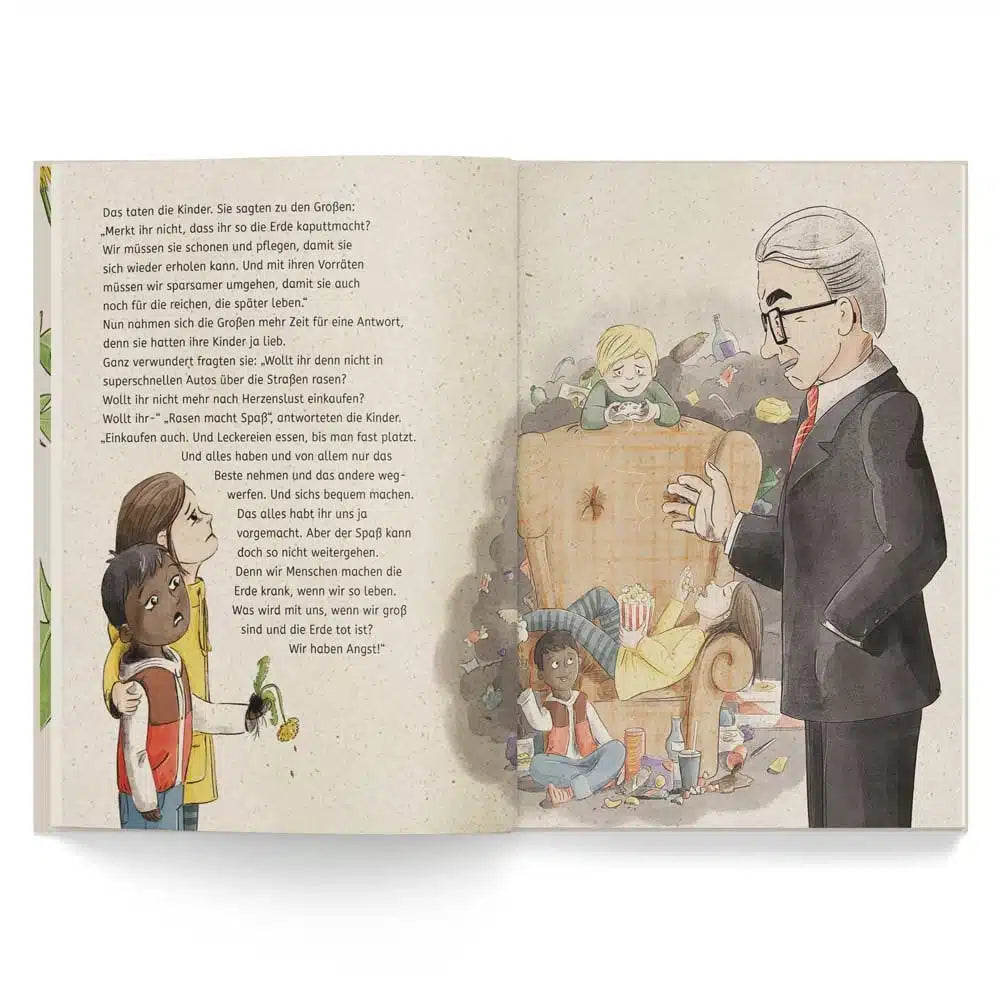 Vegan produziertes Kinderbuch, Vorlesebuch, Bilderbuch, Geschenk für Kinder, Buch zum gemeinsamen Lesen, für Zuhause, Kita, Kindergarten, Grundschule aus Graspapier von matabooks